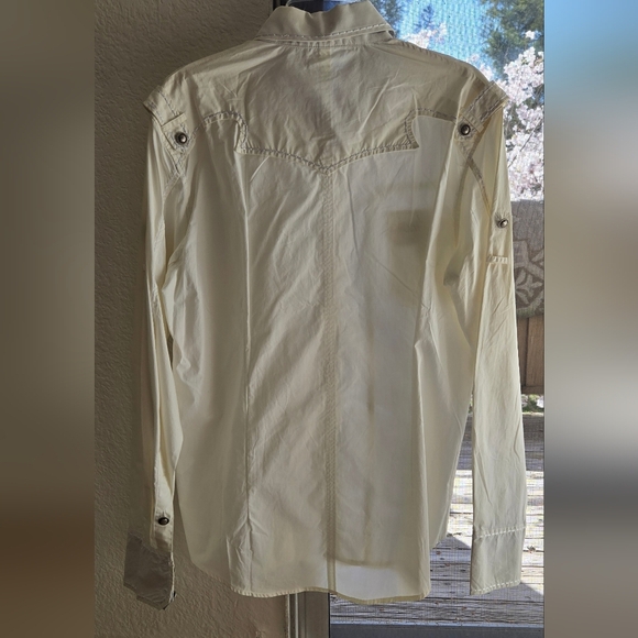 Cream/Off White Button-Up Shirt - Picture 6 of 11